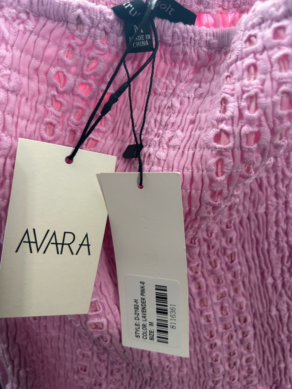 Strut & Bolt Avara Strapless Pink Eyelet Lace Maxi Dress medium wedding party - Picture 7 of 10